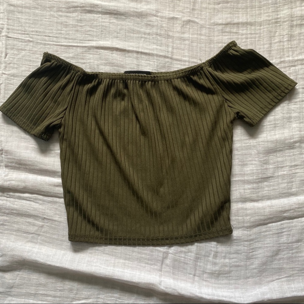 off the shoulder crop top